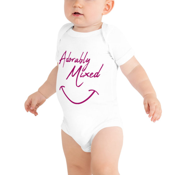 Adorably mixed - Baby Short Sleeve Onsie 3