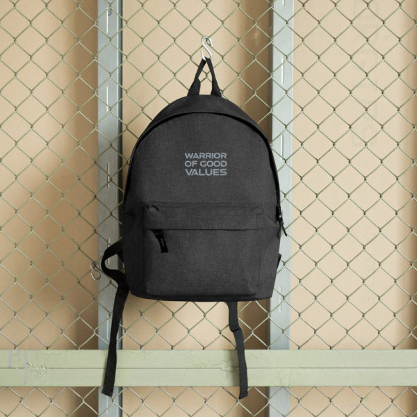 Warrior of Good Values - Embroidered Backpack 1
