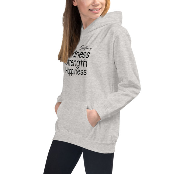 Overflow of Kindness, Strength, Happiness - Youth Hoodie 7