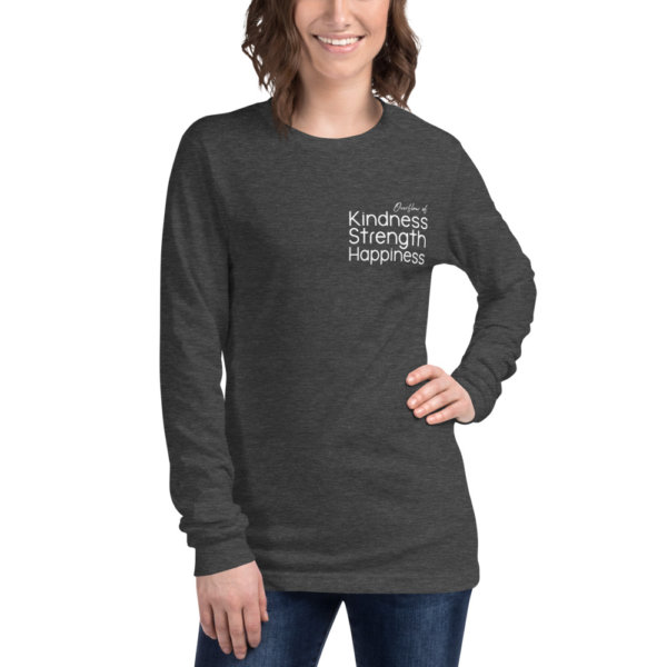 Overflow Of Kindness Strength Happiness - Women Long Sleeve Tee 5