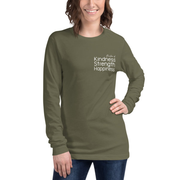 Overflow Of Kindness Strength Happiness - Women Long Sleeve Tee 6