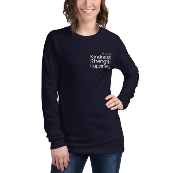 Overflow Of Kindness Strength Happiness - Women Long Sleeve Tee 2