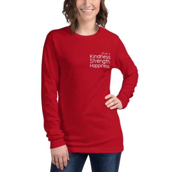 Overflow Of Kindness Strength Happiness - Women Long Sleeve Tee 4